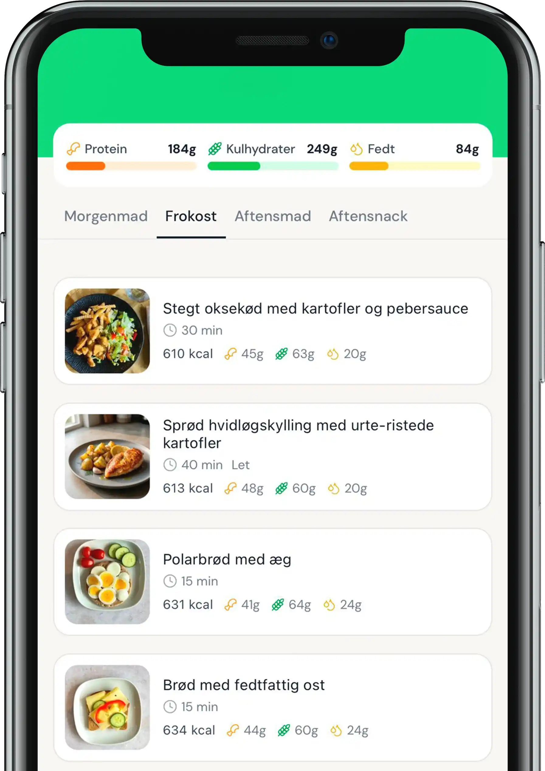 kostplan i appen